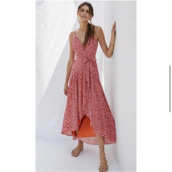 NWT Anthropologie Hutch Flutter Wrap Midi Dress MP NWT - Picture 2 of 15